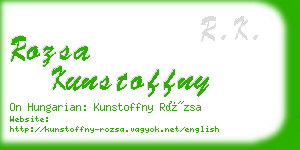 rozsa kunstoffny business card